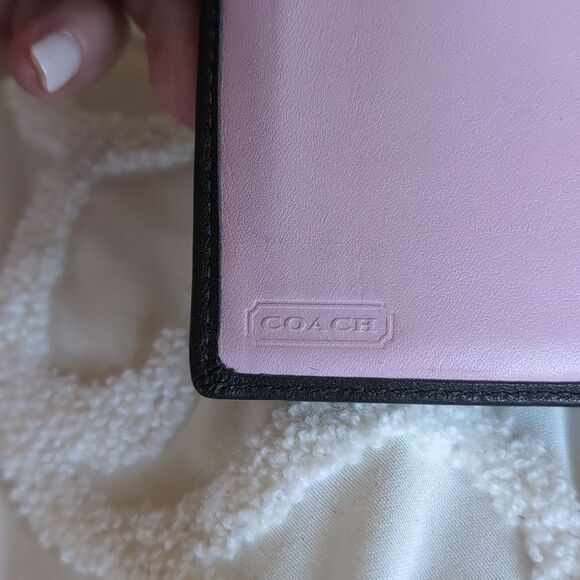 COACH Classic Trifold Wallet🖤 Black & Lavender - Picture 7 of 15